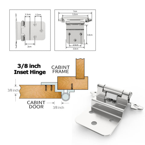 Chibery surface-mount inset hinge installation without mortise