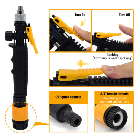 Chicarry garden hose adapter enables direct connection for quick flushing