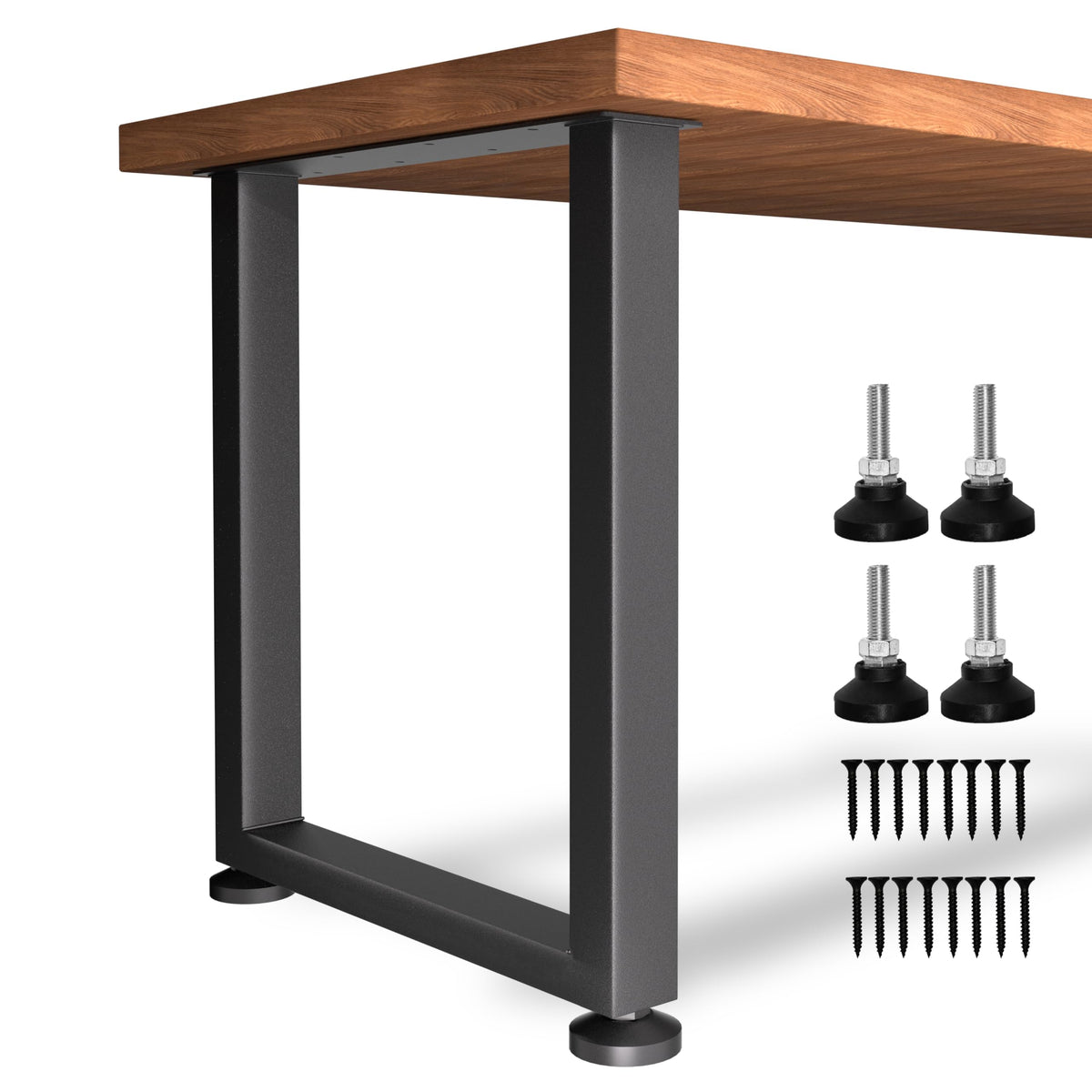 CHICAURA heavy-duty table legs front view for stable dining surfaces on uneven floors.