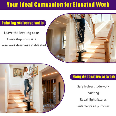 CHICAURA Ladder Leveler Pro easy to move between stairs and ladders.