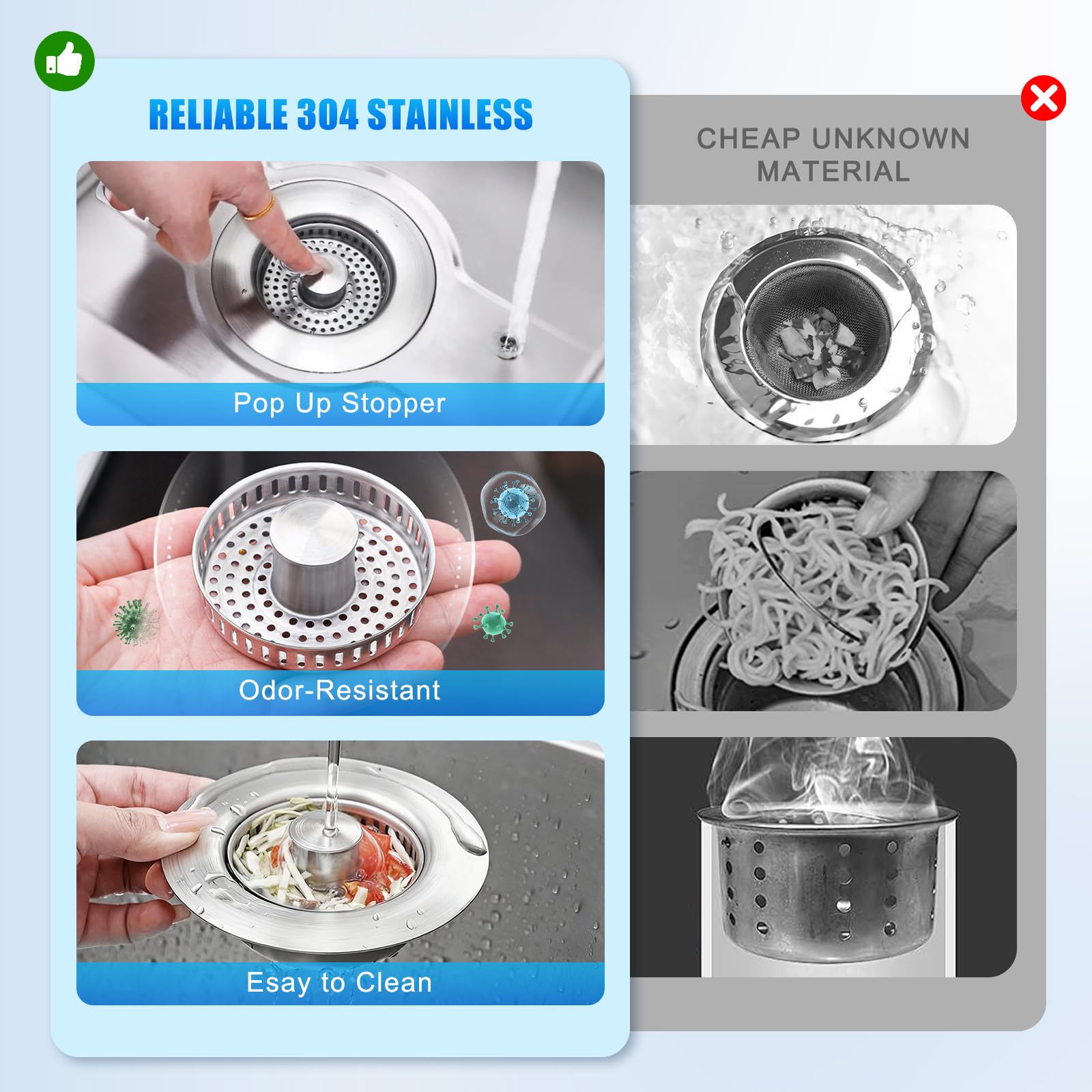 ChicHomey brushed stainless steel durability adds a modern touch to any kitchen.