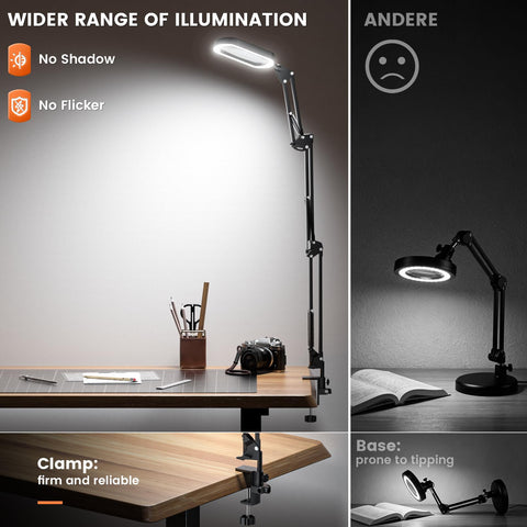 CHICLEW 360 swivel magnifier offers flexible angle.