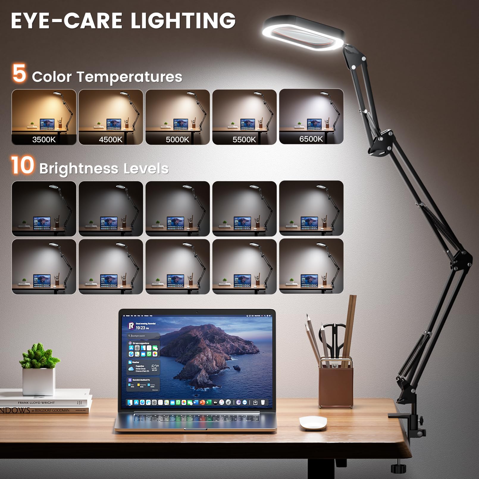 CHICLEW LED head with touch control for adjustable lighting.