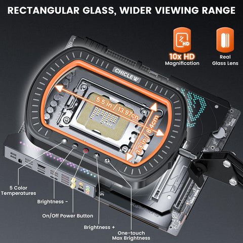 CHICLEW three arm clamp magnifier for steady close work.