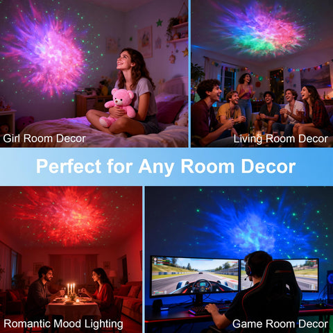 CHIGIH Smart Galaxy Projector room decor ideas spark joyful evenings.
