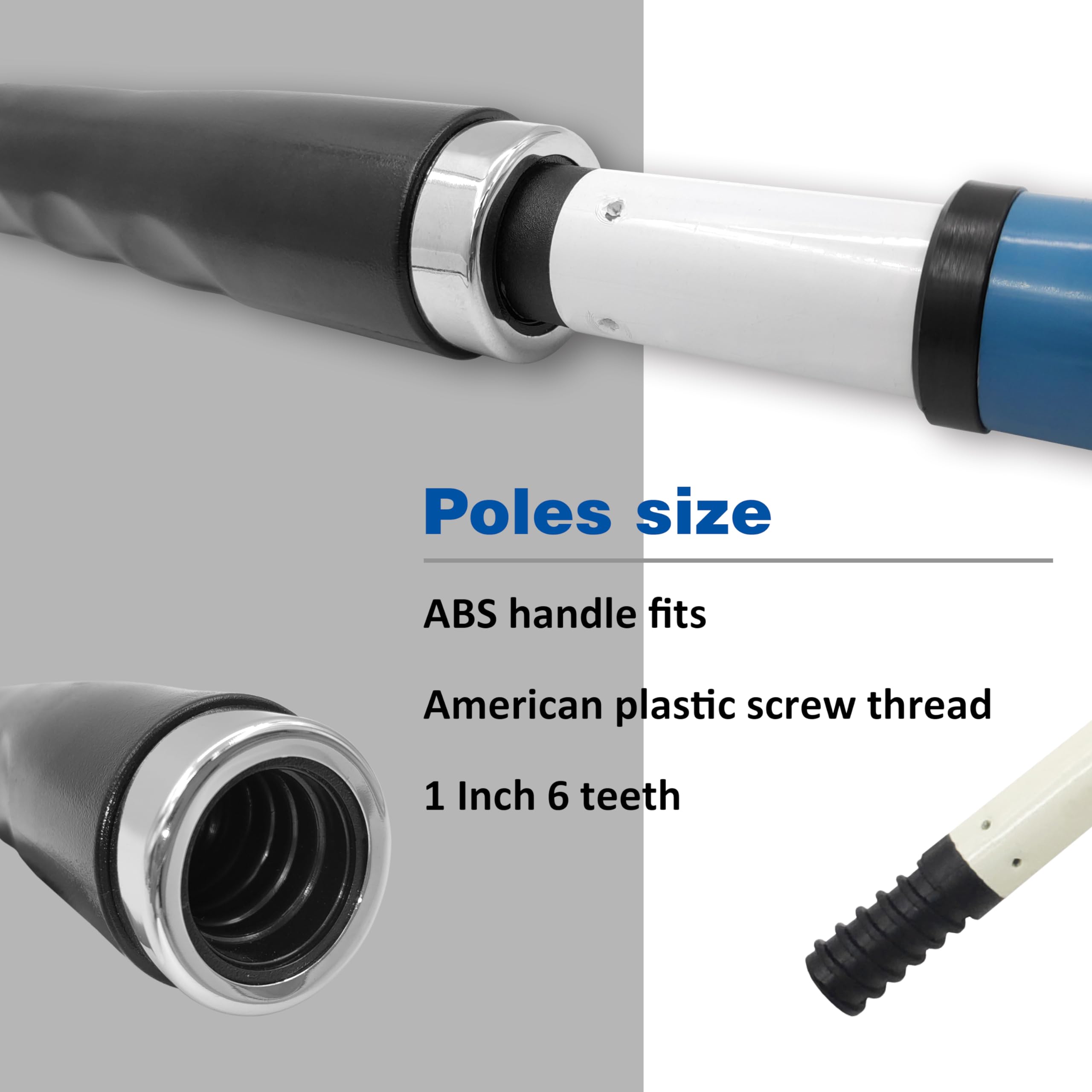 ABS threaded handle compatible with CHILI extension poles