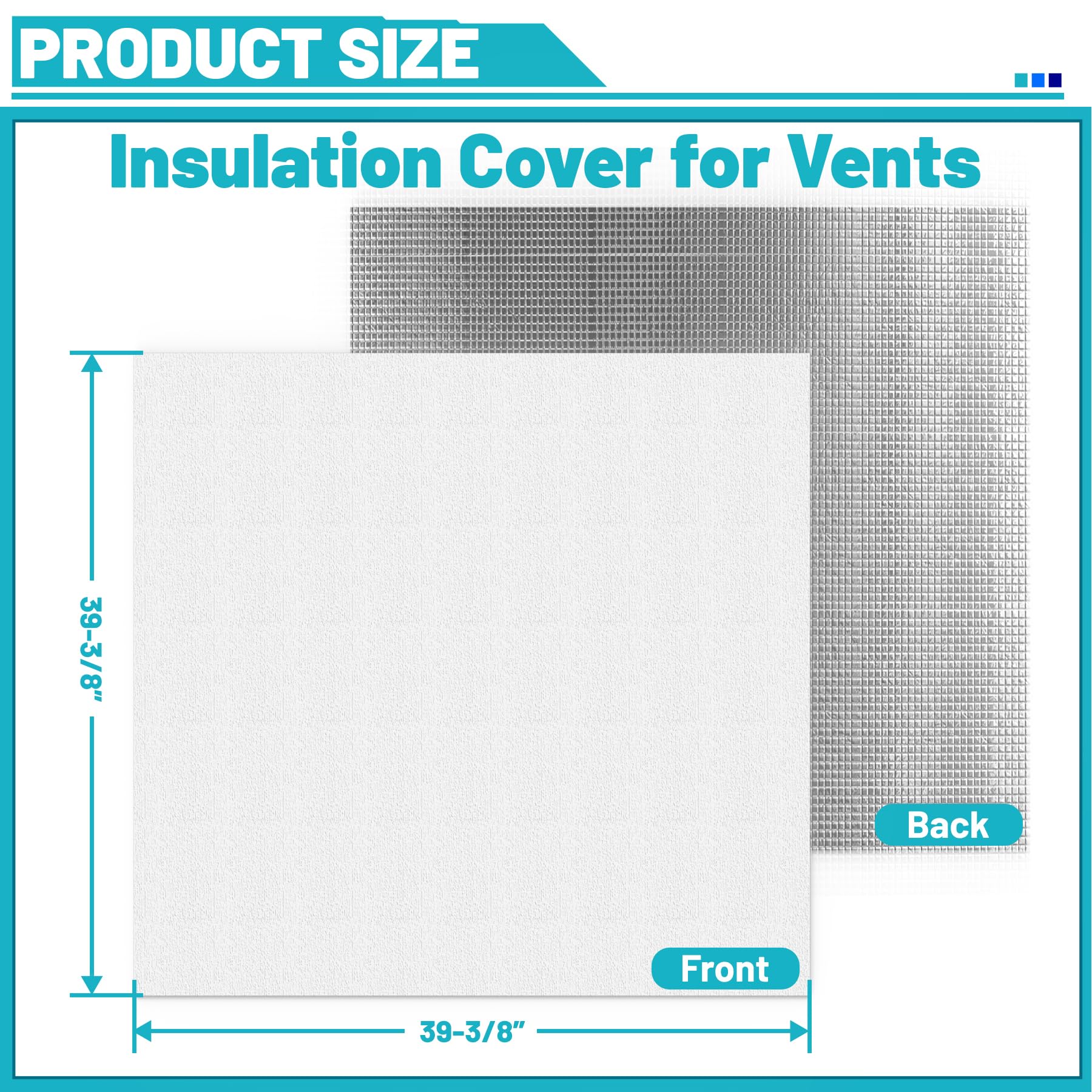 Chiligent vent cover with Velcro closure enables quick, reusable installation.