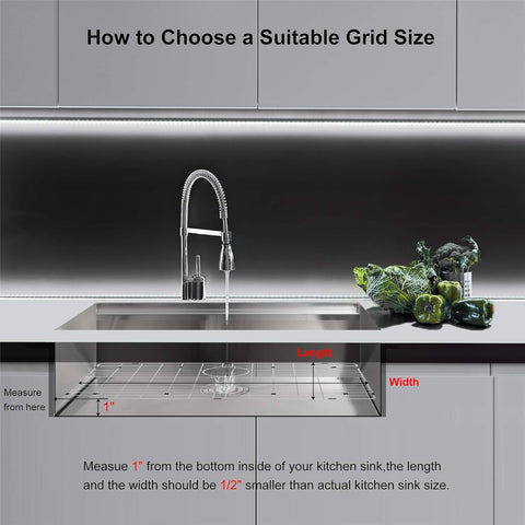 Chilinii compatible with disposals improves drainage while protecting the sink finish.