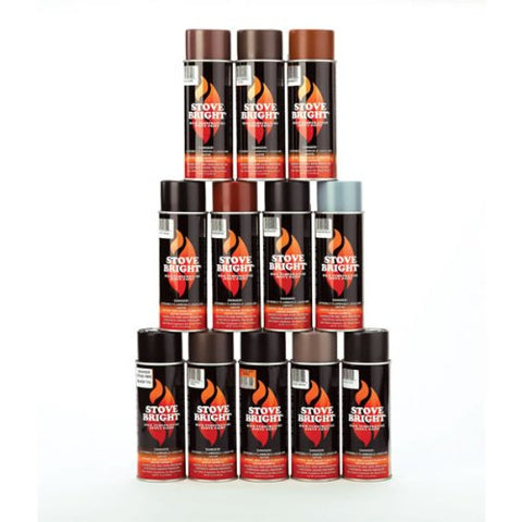 Chimney Plus Stove Bright spray-application demonstrates smooth coverage on metal.