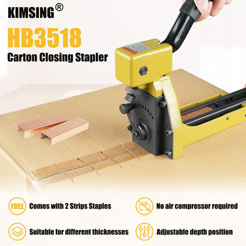 HB3518 adjustment-rod for deep or shallow stapling across carton thickness
