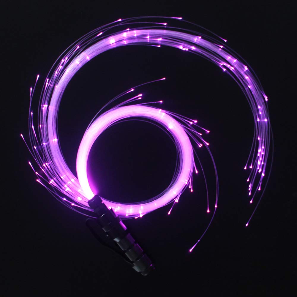CHINLY fiber optic whip in action with a 360-degree swivel for dynamic dancing.