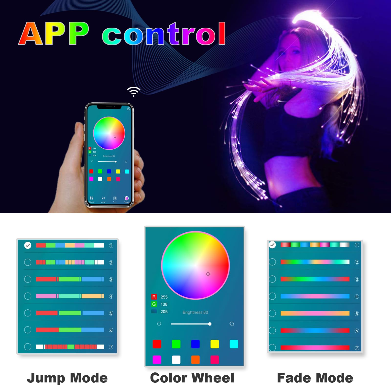 CHINLY LED whip with 360-degree rotation handle for versatile routines.