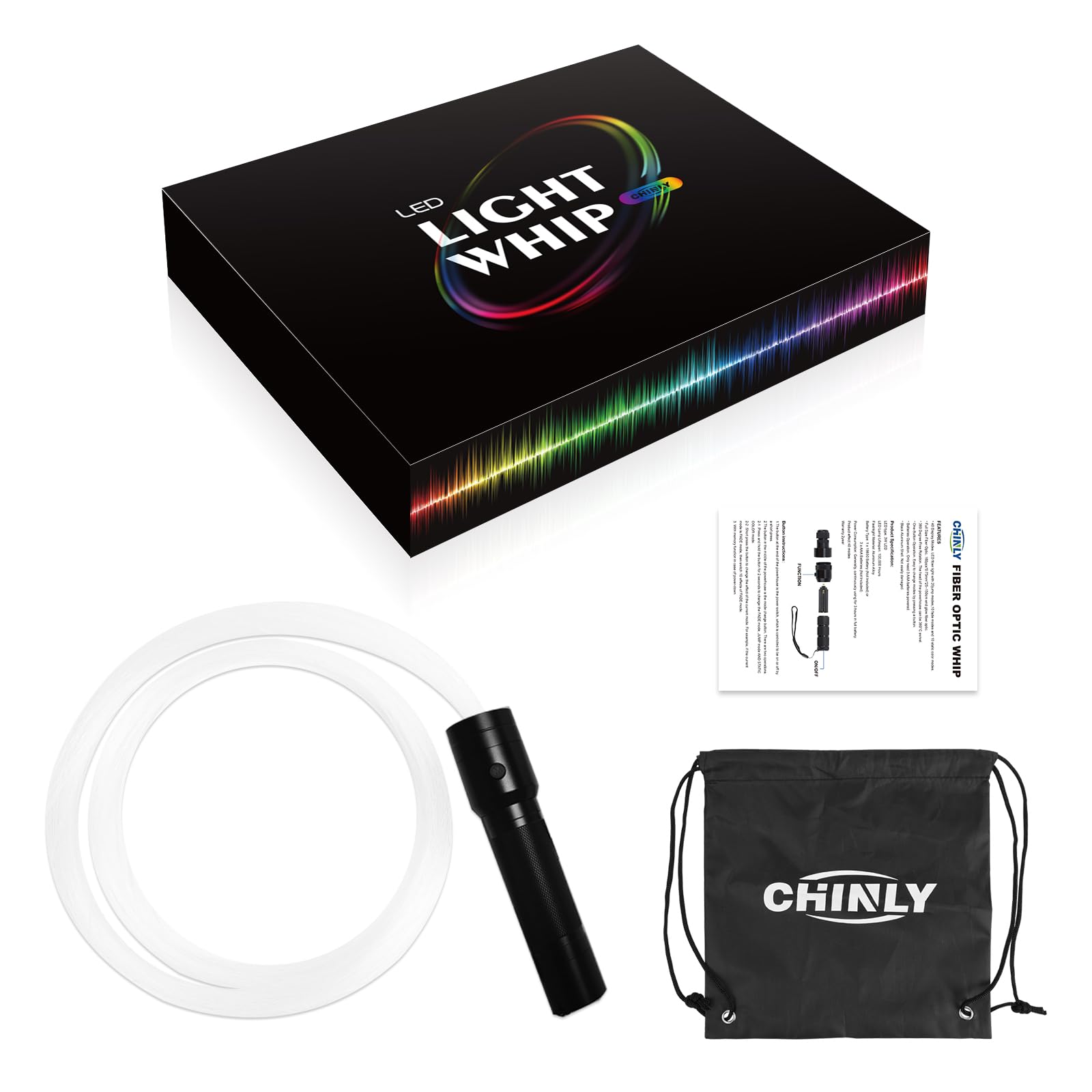 CHINLY LED whip shown as a unique gift idea for dancers and enthusiasts.