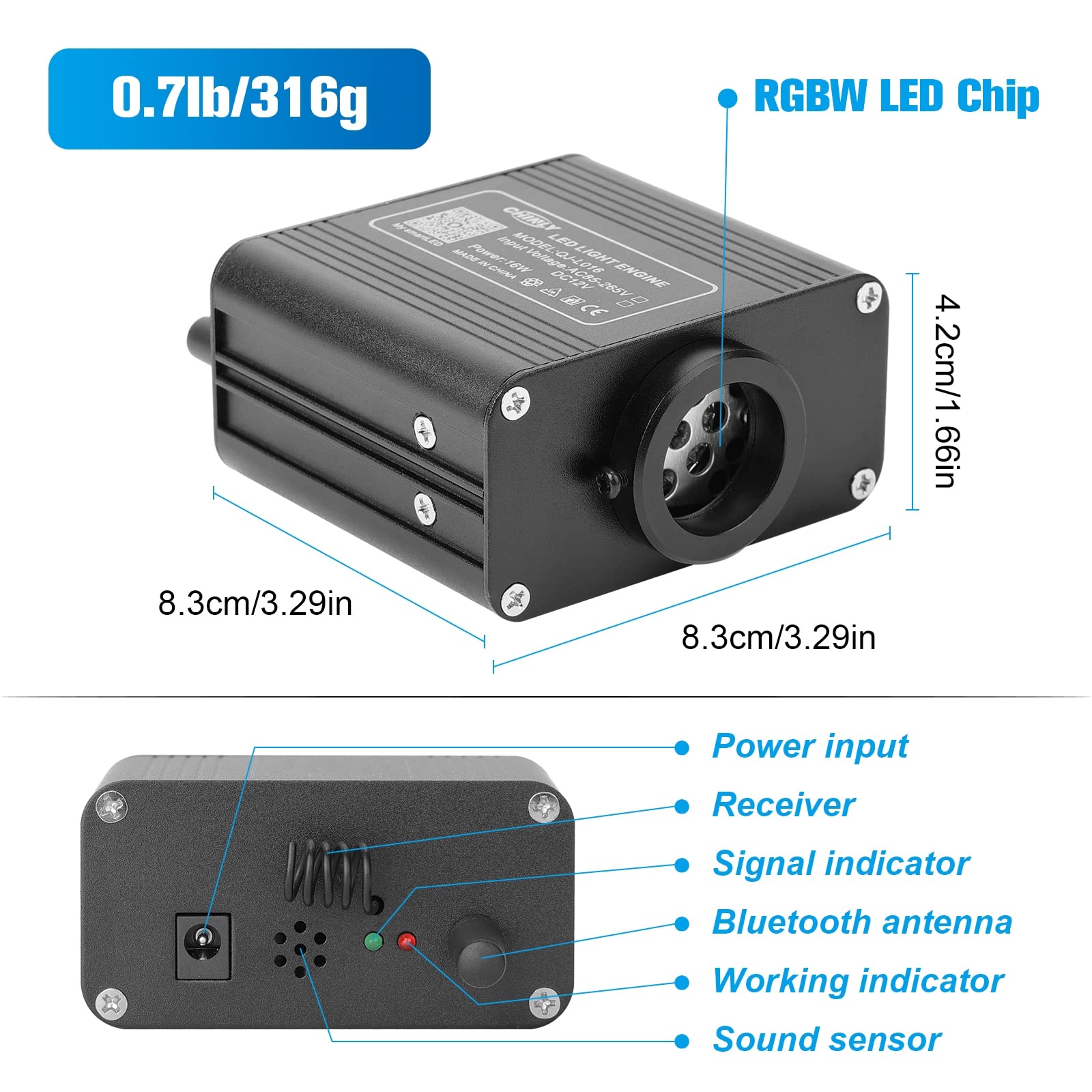 CHINLY Twinkle RGBW box enables vibrant color scenes for home theater ambience.