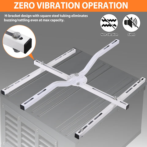 Chintooler bracket provides silent operation during high airflow.