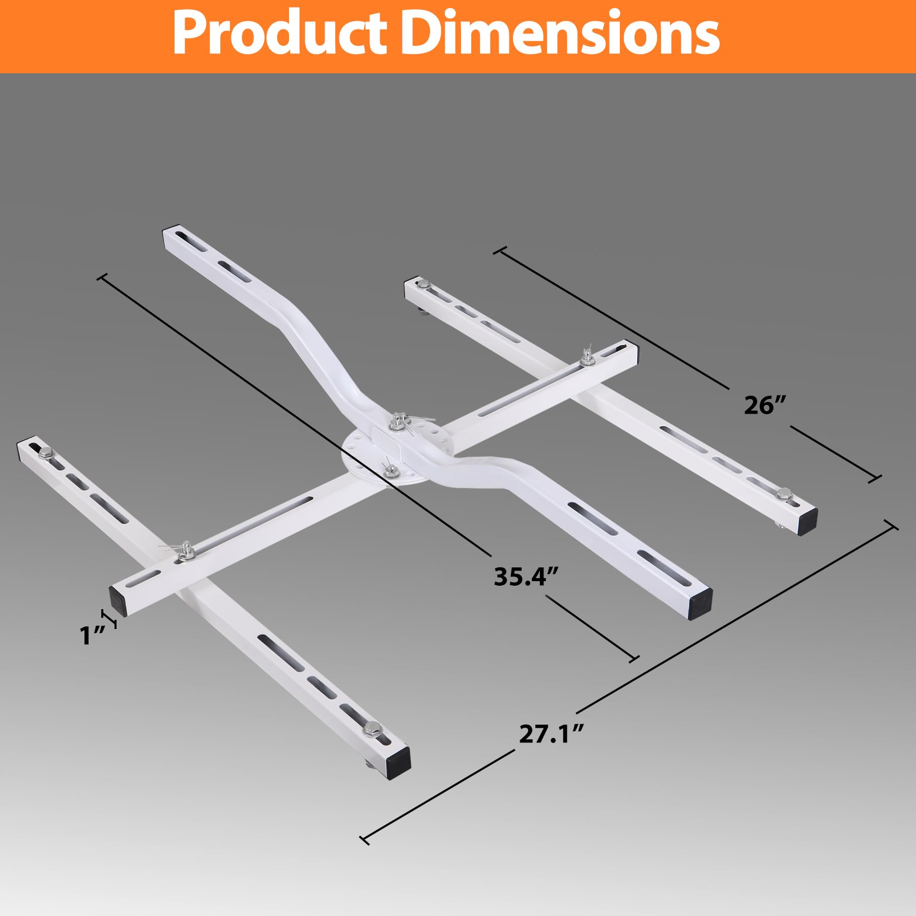 Chintooler swivel H-bracket 360-degree rotation enables precise heat direction.