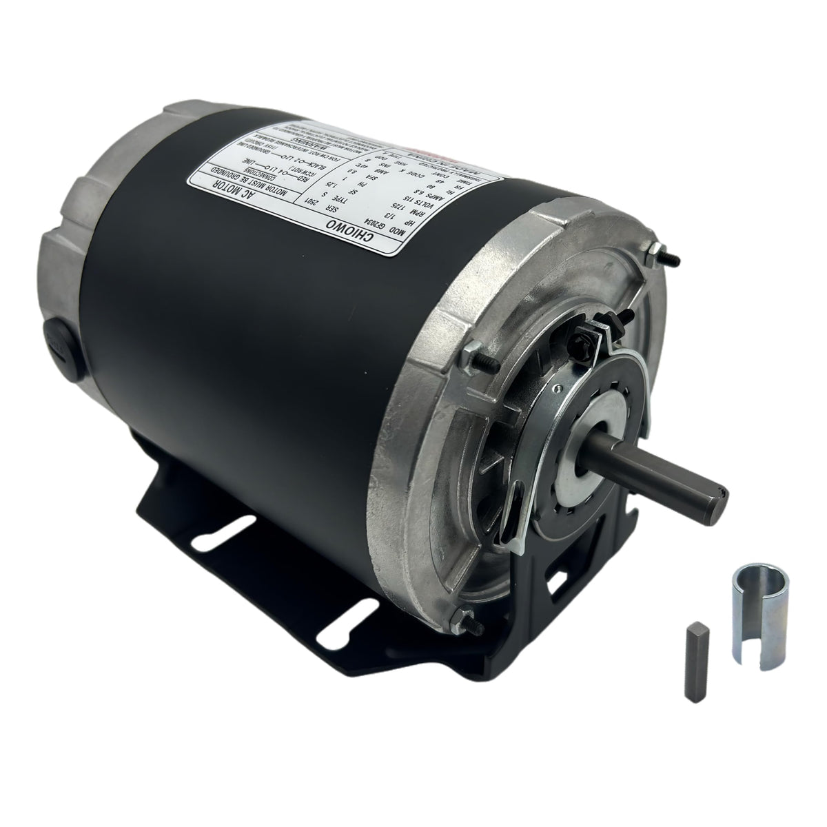 CHIOWO GF2034 blower motor front view showing compact 48-frame fit for tight spaces
