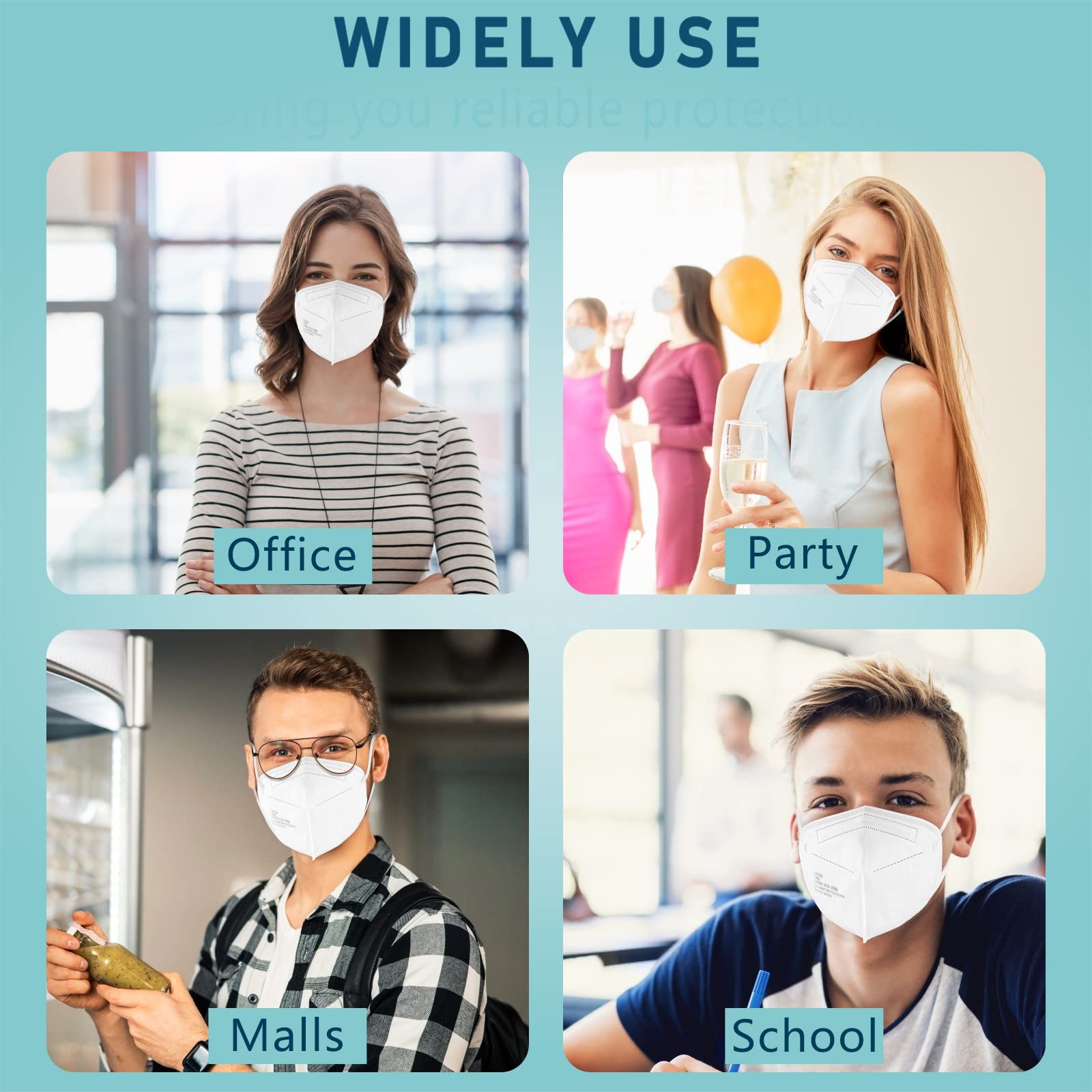 White ChiSip KN95 mask ideal for indoor and outdoor use