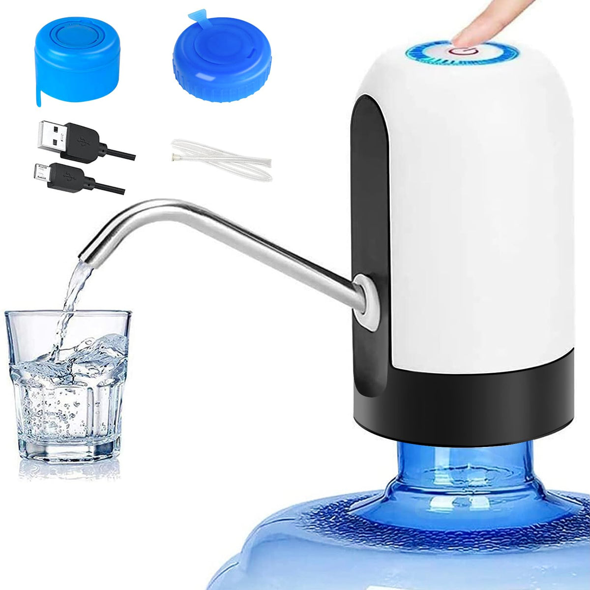 CHIVENIDO water pump on a 5gal bottle assembly for spill-free setup