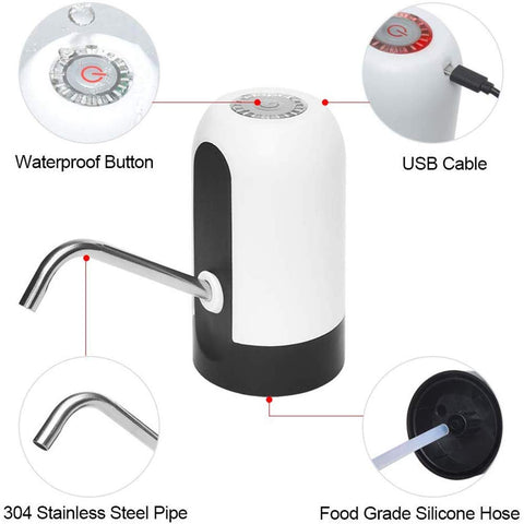 CHIVENIDO water pump USB rechargeable battery enabling portable use