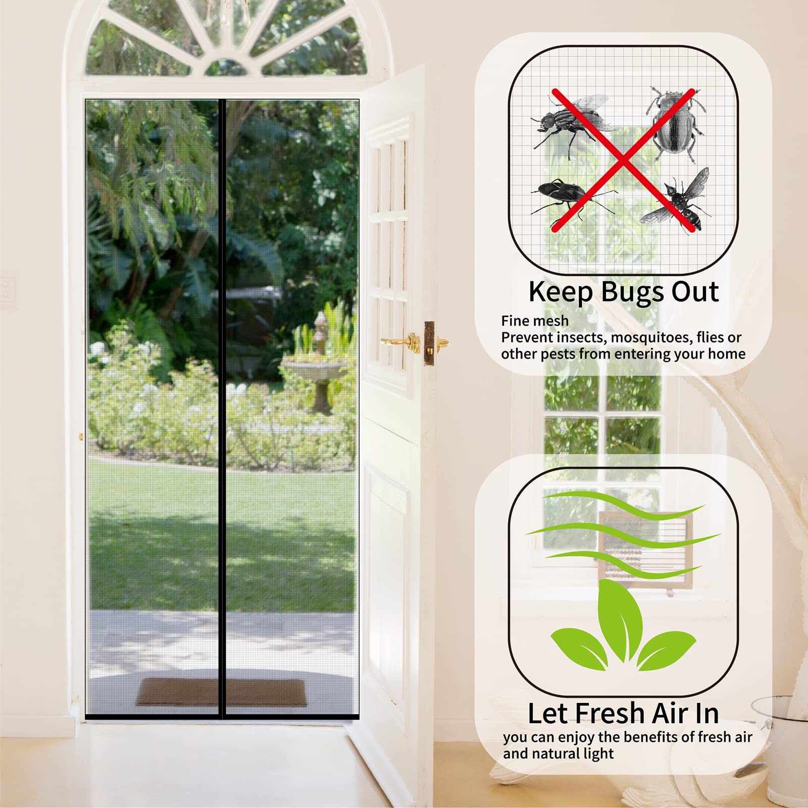 CHIYUNS magnetic closure close-up highlights durable fiberglass mesh resisting wear