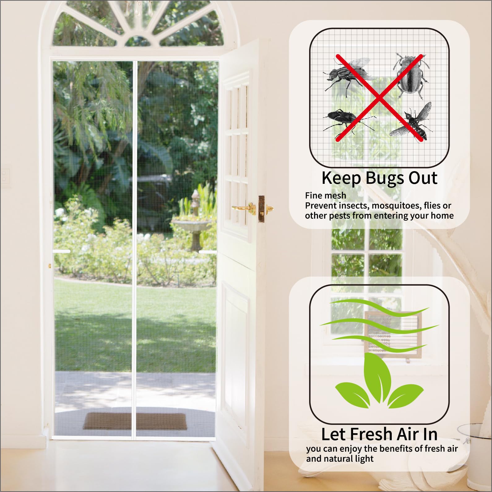 CHIYUNS heavy-duty fiberglass material resists wear for door protection
