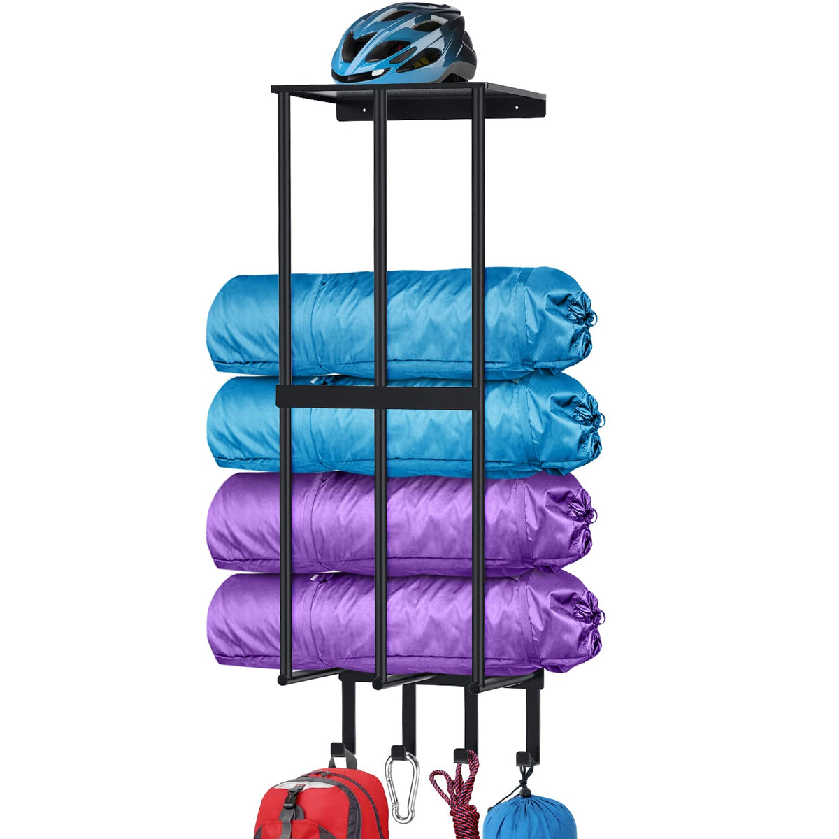 CHJgroup camping chair wall storage with floating shelf saving floor space and organizing gear