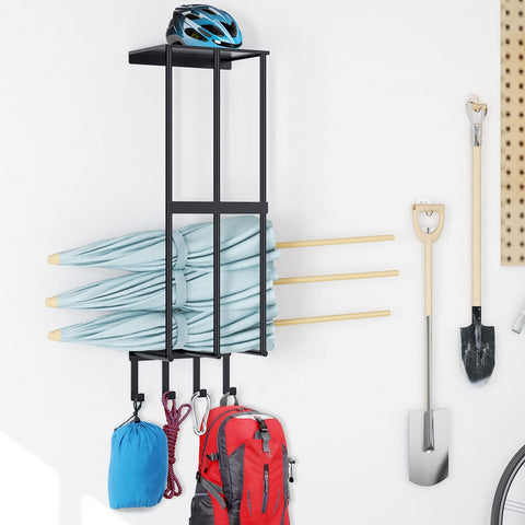 CHJgroup matte-black camping chair holder adds a sleek storage solution