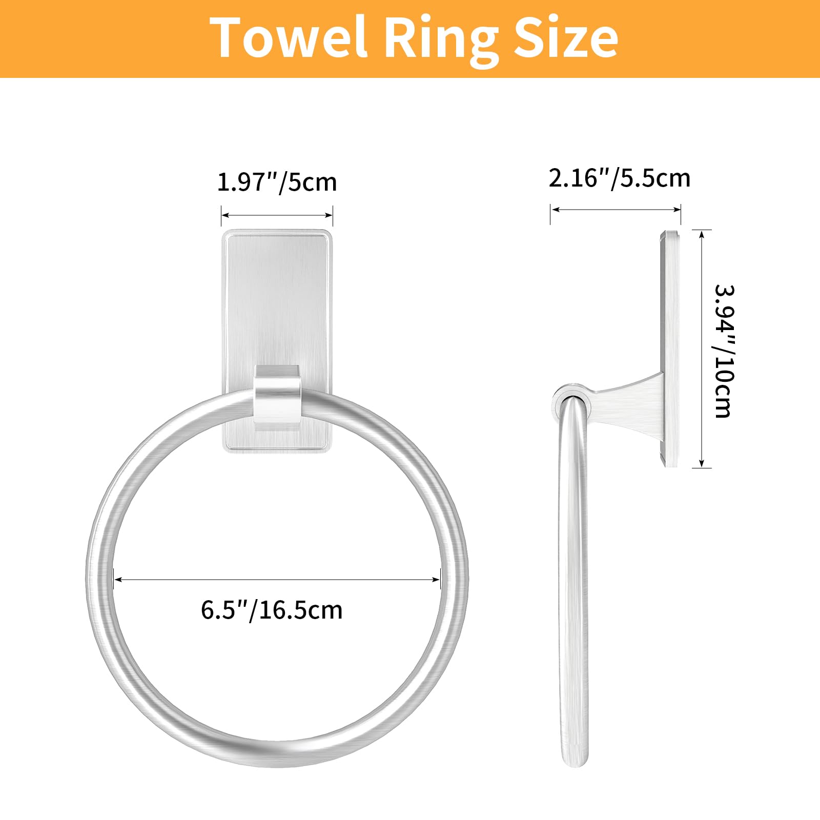 CHJgroup towel ring highlights space-saving design ideal for small bathrooms.