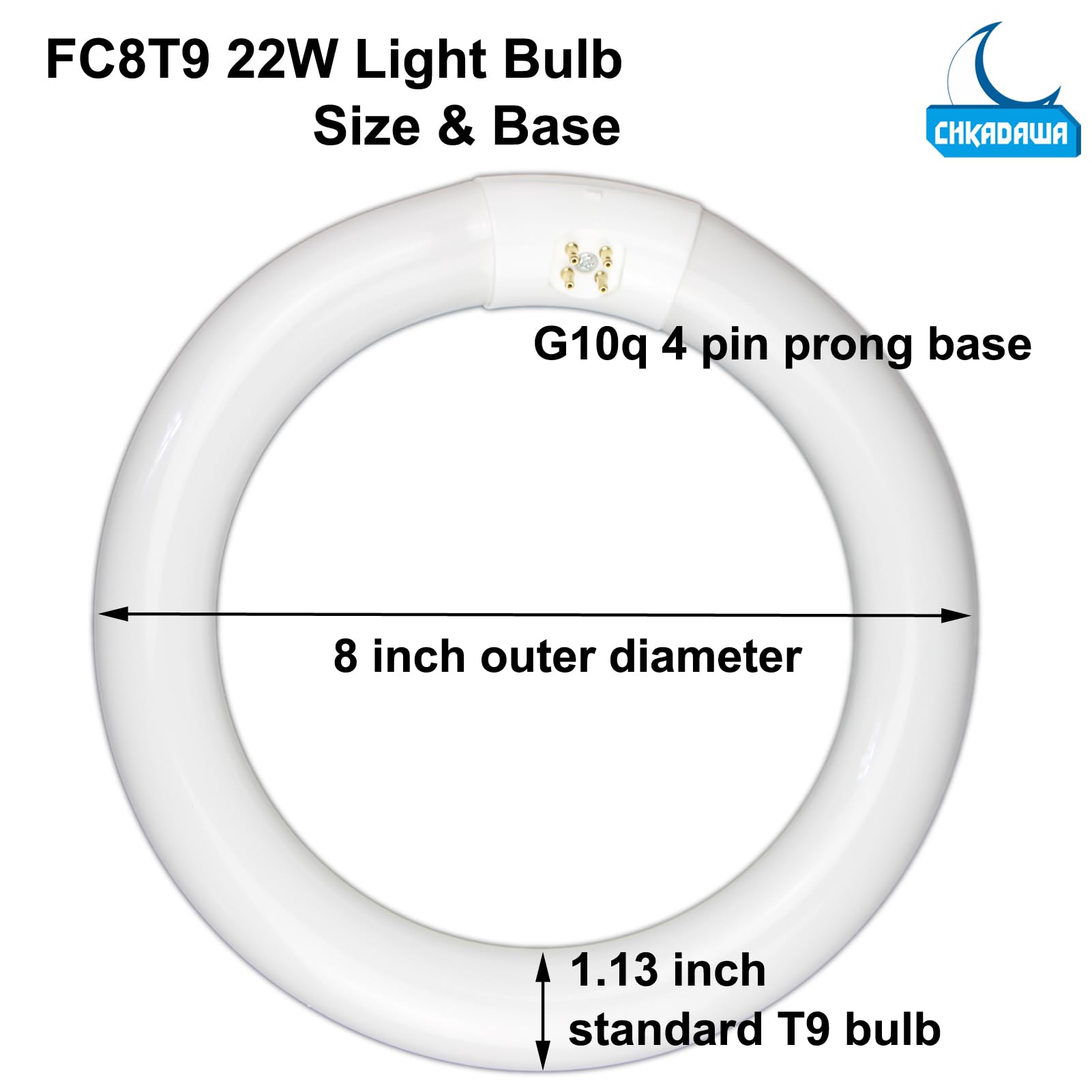 CHKADAWA 1250 lumens bright bulb for clear visibility in workspaces