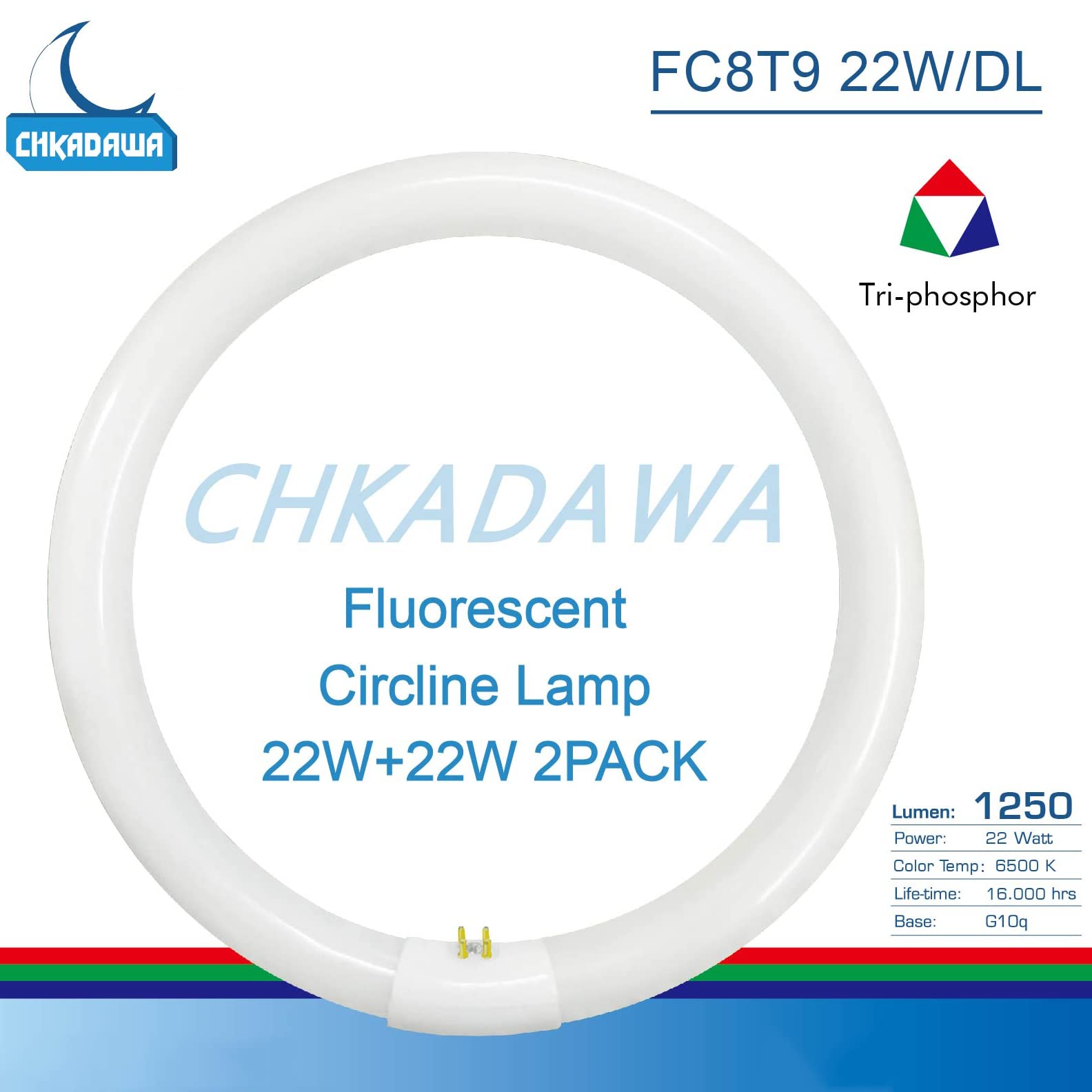 CHKADAWA fc8t9-dl daylight bulb delivers 6400K crisp color for kitchens and baths