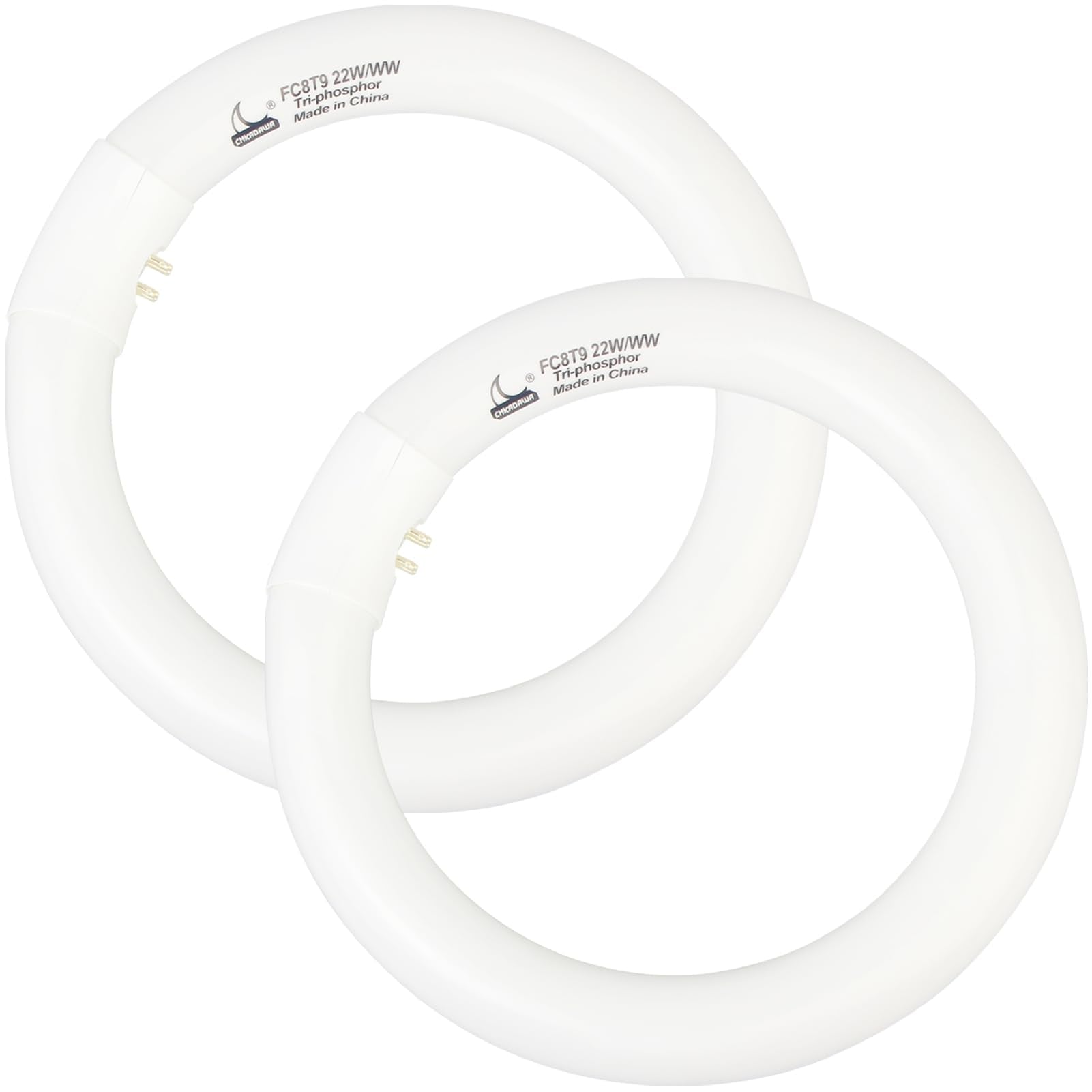 CHKADAWA FC8T9 22W round bulb emits bright 1400 lumens for kitchen and bath tasks.