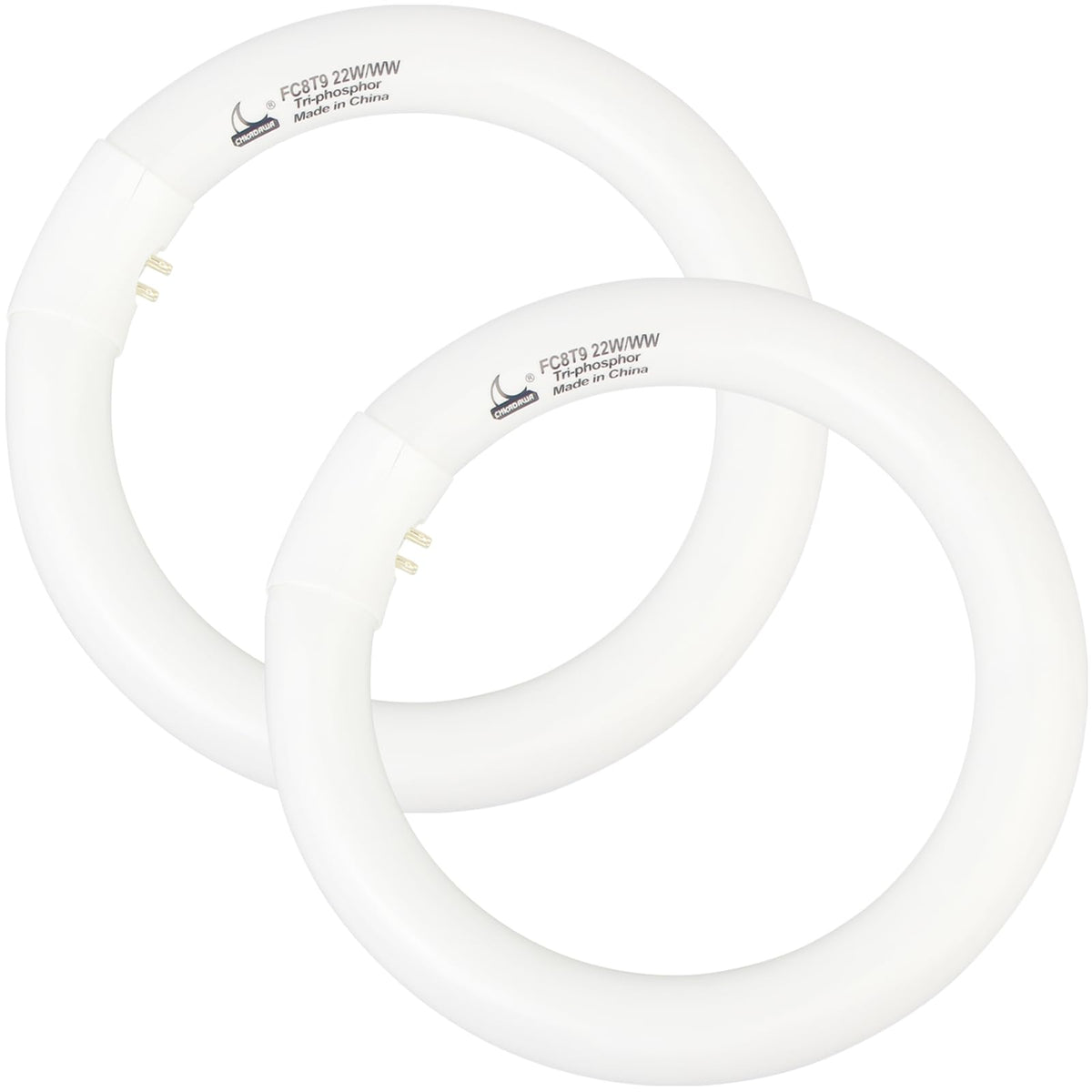 CHKADAWA FC8T9 22W round bulb emits bright 1400 lumens for kitchen and bath tasks.