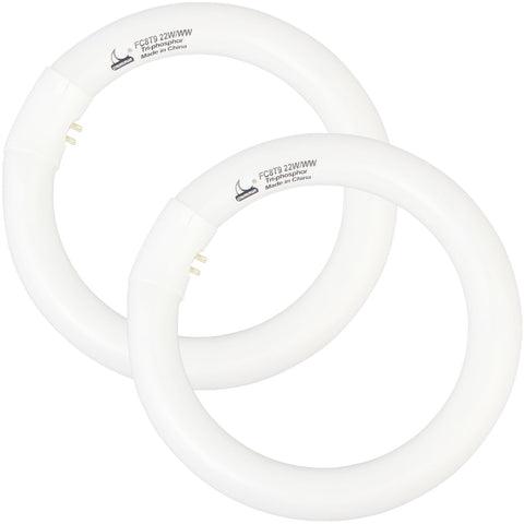 CHKADAWA FC8T9 22W round bulb emits bright 1400 lumens for kitchen and bath tasks.