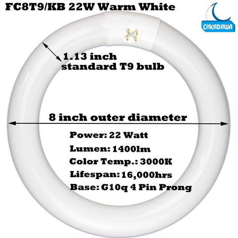 CHKADAWA warm white 3000K bulb creates a cozy ambience for kitchens and bathrooms.