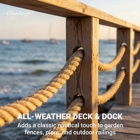 Chmentnanza rope enhances nautical and rustic decor with texture.