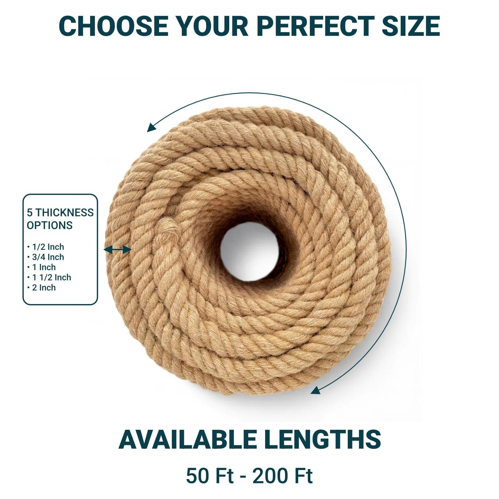 Chmentnanza rope’s natural brown hue suits rustic crafts.