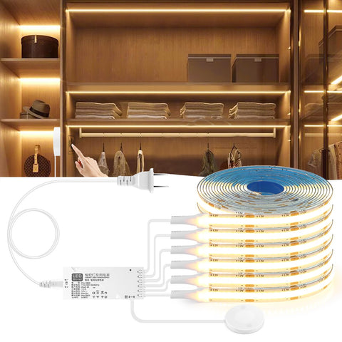 CHNMALITAI COB LED strip close-up showing flexible cuttable design for DIY setups.