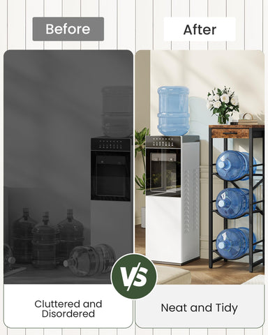 CHOEZON vintage-industrial design in black with rustic brown panel enhances room aesthetics