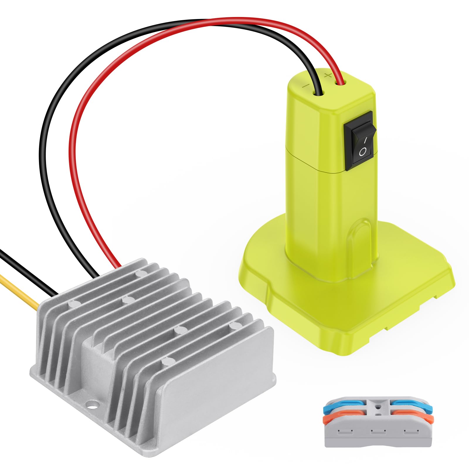CHoiKWong 18V to 12V converter battery adapter fits Ryobi batteries for upgraded toys