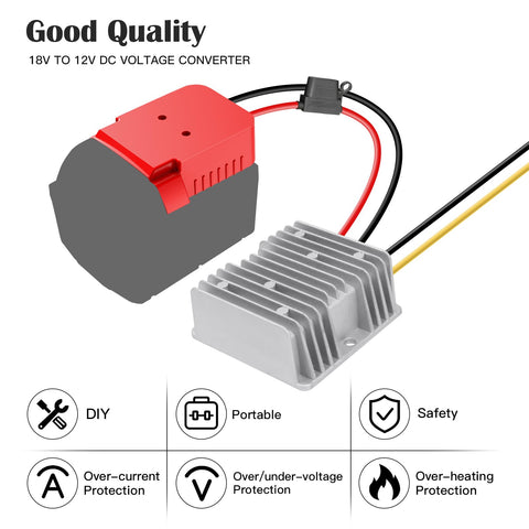CHoiKWong compatibility with Milwaukee 18V batteries enables versatile 12V applications.