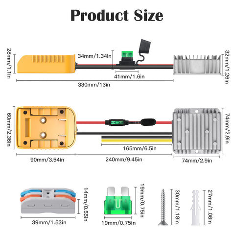 CHoiKWong wide-usage supports 12V devices such as lights and motors.