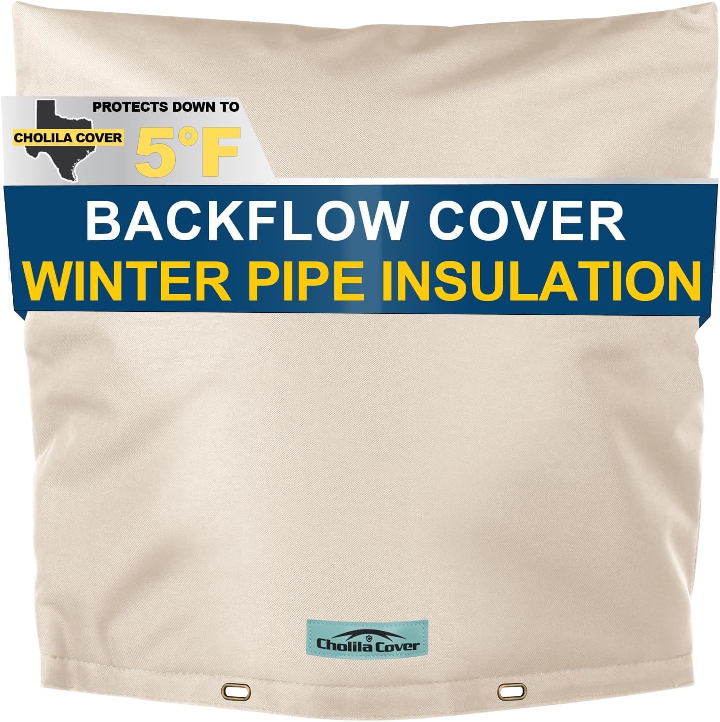 Cholila Cover backflow insulated 24x24 front view protects outdoor pipes from freezing