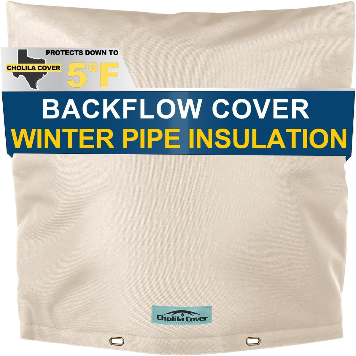 Cholila Cover backflow insulated 24x24 front view protects outdoor pipes from freezing