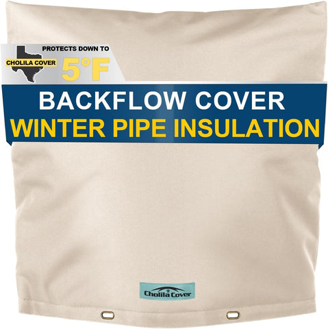 Cholila Cover backflow insulated 24x24 front view protects outdoor pipes from freezing