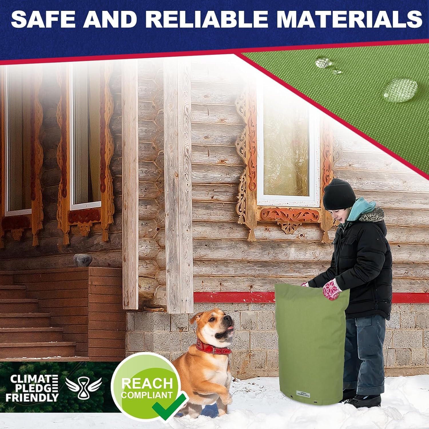 Cholila Cover backflow insulated cover includes multi-layer insulation for winter protection