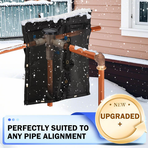 Cholila Cover outdoor sprinkler valve cover shields valves from cold winds.