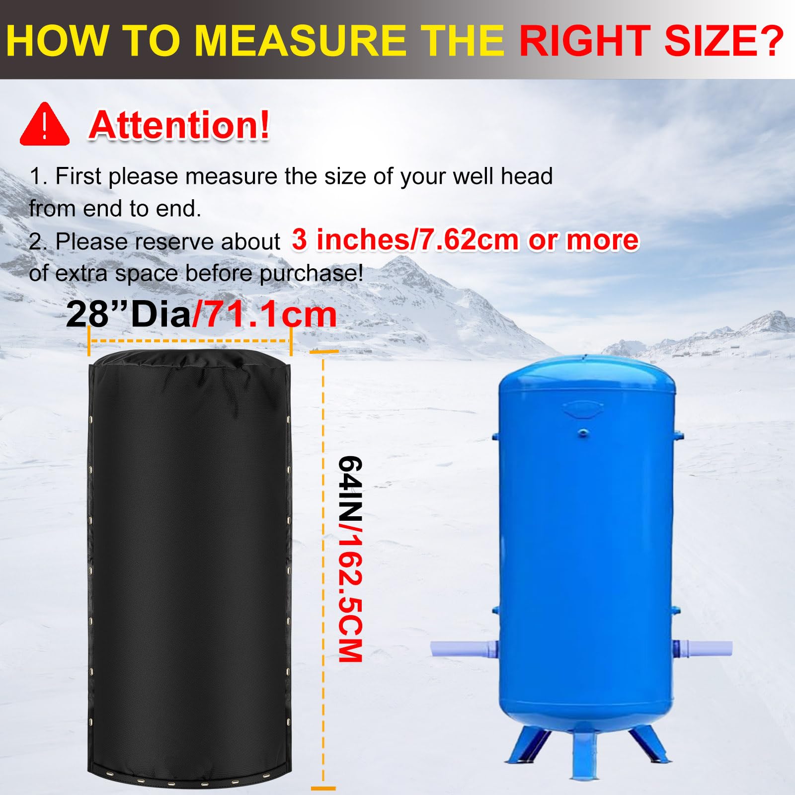 Cholila Cover Snap Round Water Tank Cover, side with Velcro entry for easy access and sealing