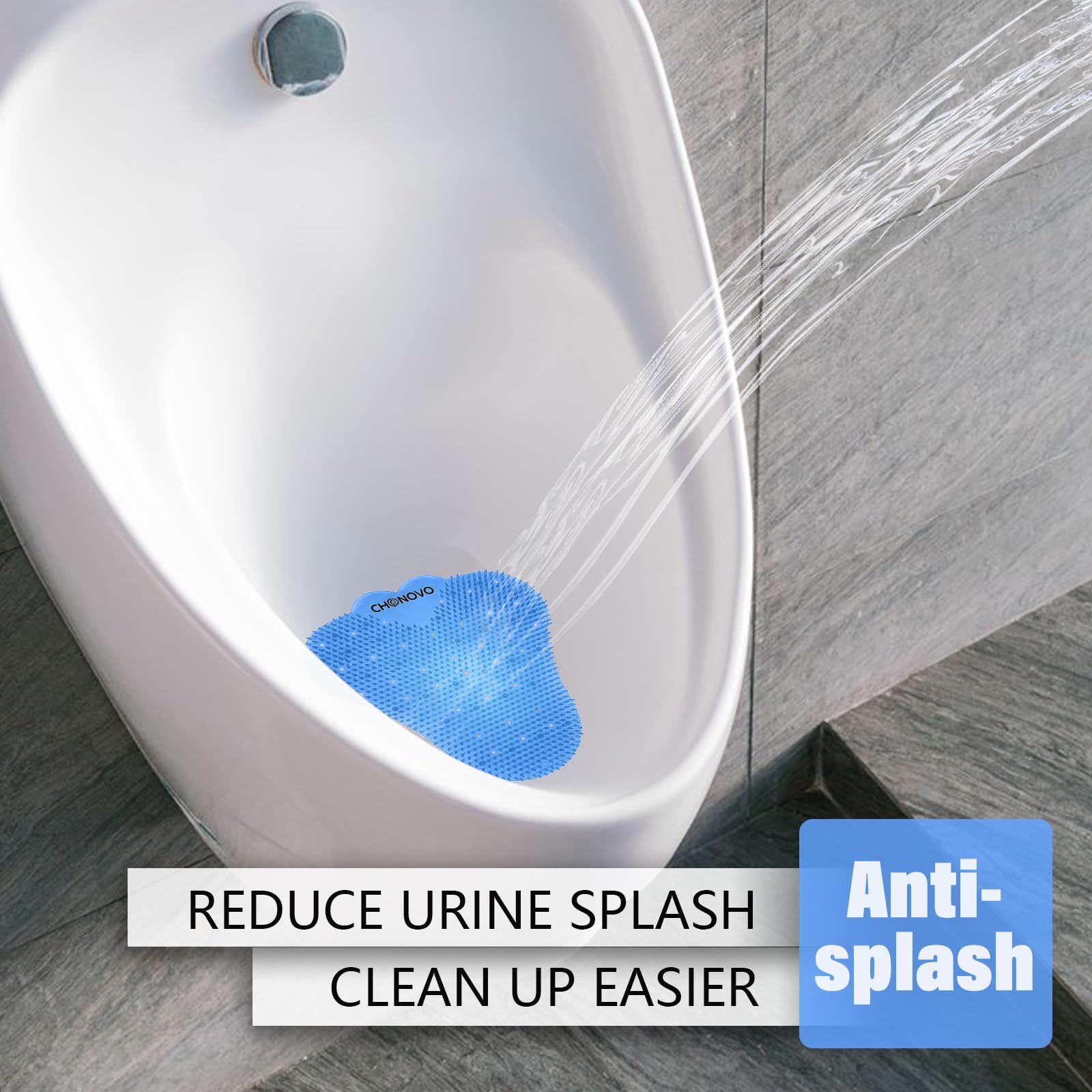 CHONOVO 12-pack urinal screens for bulk restrooms
