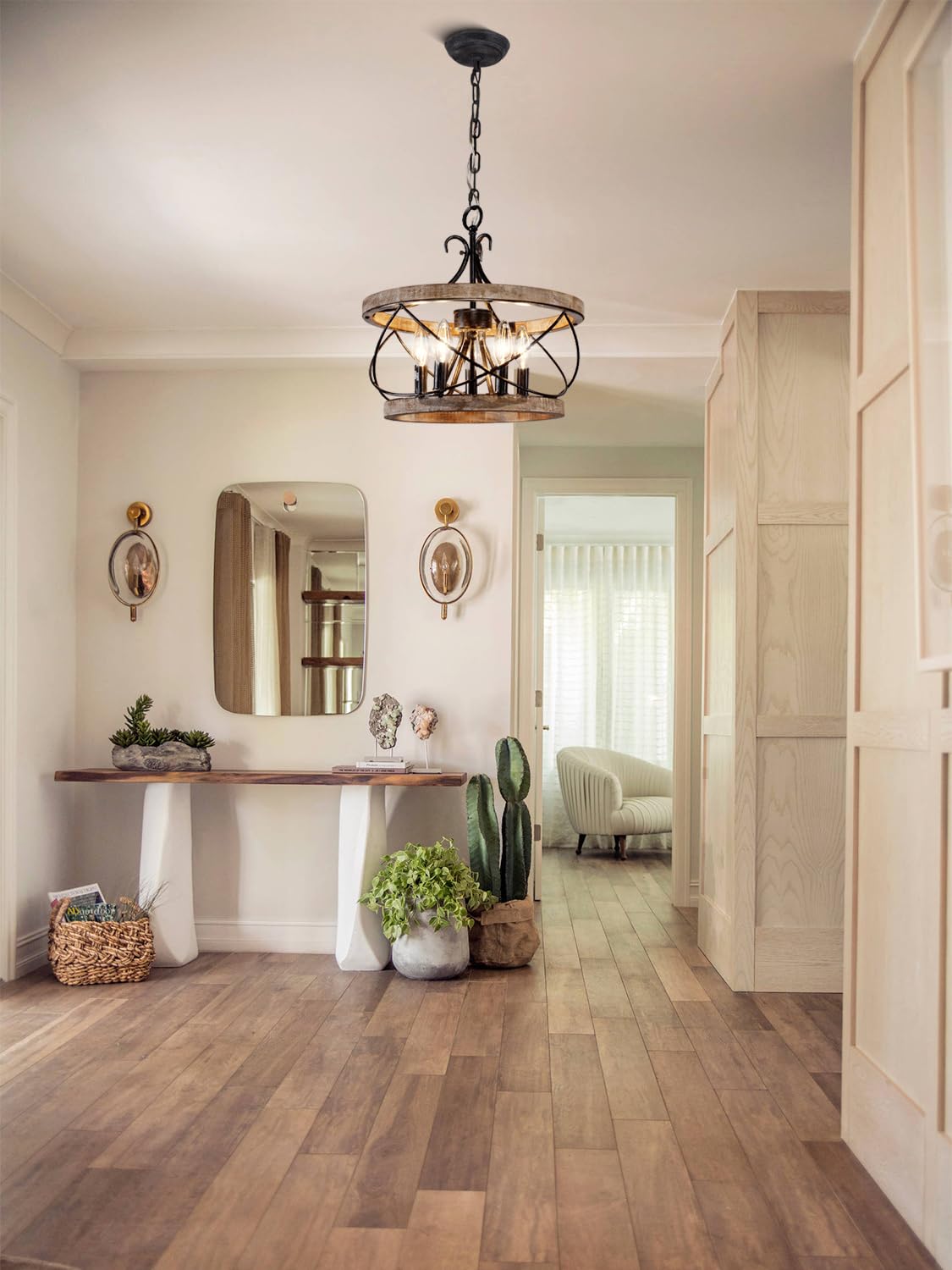 Chords Attic 5-light French country chandelier brightens kitchens with ample light